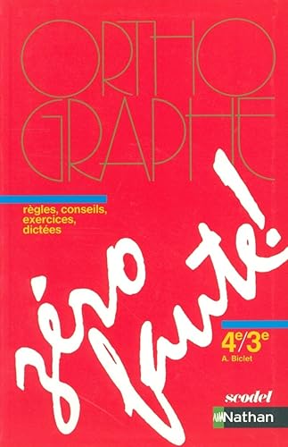Download Zéro faute 4e / 3e PDF
