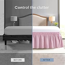 FreshCulture Full Bed Skirt, Elastic Wrap Around