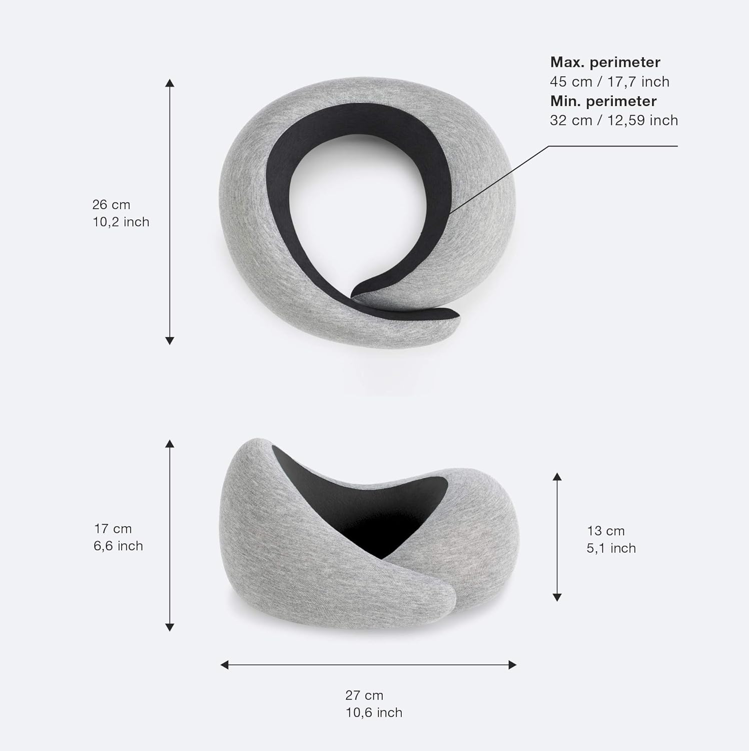 OSTRICHPILLOW GO Travel Pillow for Car & Airplane Neck Support with Travel Bag - Memory Foam Travel Accessories for Power Nap on Flight: Home & Kitchen