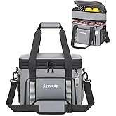 Expandable Soft Cooler Bag, Double Deck Lunch Bag for Women/Man, 40 Cans, Leakproof Cooler Portable for Beach, Camping, Kayaking, Road Trips, Travel, Work