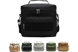 Tactical Large Lunch Bag for Men, Leakproof Insulated Durable with Shoulder Strap Lunch Pail for Work, Outdoor, or Shifts