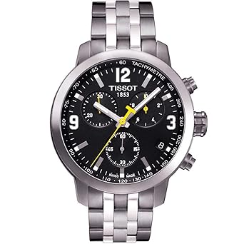 T055.417.11.057.00 PRC 200 Chronograph Black Dial Stainless Steel Mens Watch