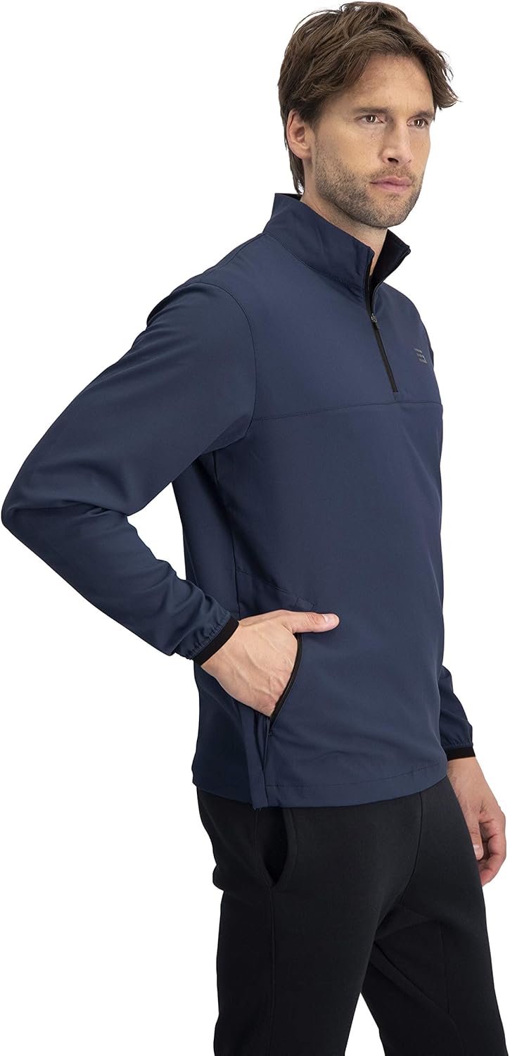 Mens Windbreaker Jackets - Half Zip Golf Pullover Wind Jacket - Vented, Dry Fit : Clothing