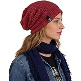 Ruphedy Women Slouchy Beanie Hat Knit Long Baggy Slouch Skull Cap for Winter