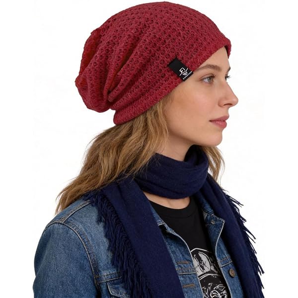 Women Winter Knit Hats with Visor Brim Double Layer Fleece  display picture 1