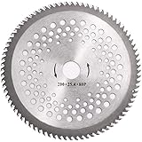 BlueNatHxRPR 8 Inch 80T Carbide Tip Blade with Washer Adapter Brush Cutter Trimmer Weed Eater Blade