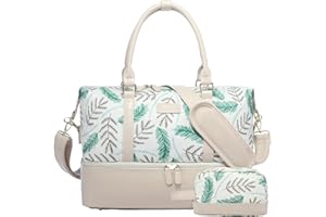 Sucipi Weekender Bags for Women Travel Duffel Bags with Shoe Compartment Overnight Bag Carry on Duffel Bag with Toiletry Bag for Travel Daily Use Hospital