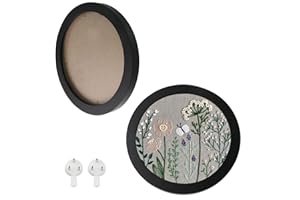 Crapyt 2 PCS Embroidery Frame Cross Stitch Frame Round Wood Embroidery Frame for Cross Stitch and Artwork Display 9.13" Embroidery Hoops