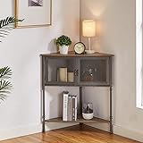 VECELO Table, 3-Tier Shelves with Protection, Metal