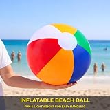 SHATCHI 24 Inch Inflatable Rainbow Beach Ball Multicolor Pool Toy view 5