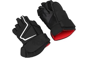 TIKATARER Ice Hockey Gloves, Nylon EVA Foam Protective Sports Gloves, Breathable Padded for Kids Youth Hockey, Ideal for Stre