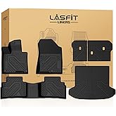 LASFIT Floor & Cargo & Seatback Mats for Kia Sportage 2026 2025 2024 2023 (Only Fit Gas), All Weather TPE Car Mats Custom Fit Kia Sportage 2023-2026 Floor Liners & Trunk Mat with Backrest, Black