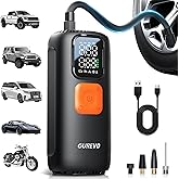 Tire Inflator Portable Air Compressor, 22 Cylinder & 6X Faster Inflation, 160 PSI Tire Pump with Digital Pressure Gauge, Auto Shut-Off, Air Pump for Car, Truck, Motorcycle, Bicycle, Ball