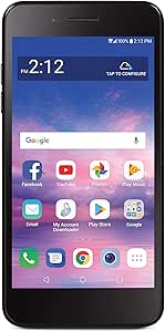 Tracfone Carrier-Locked LG Rebel 4 4G LTE Prepaid Smartphone - Black - 16GB - Sim Card Included - CDMA, Standart