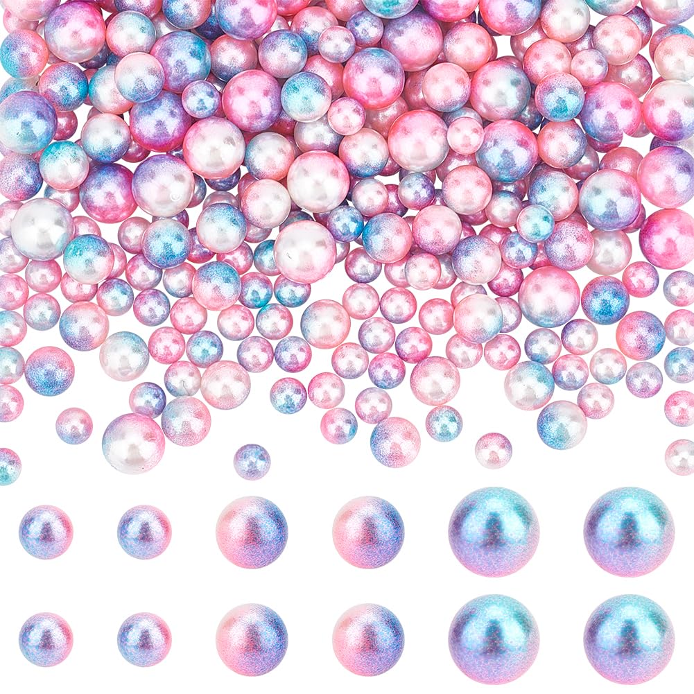 PH PandaHall 350pcs Mermaid Pearl Beads,3 Size No Holes/Undrilled Imitated Pearl Beads Vase Filler Pearls Vase Makeup Beads for Table Scatter Vase Filler Pearls Wedding Decor