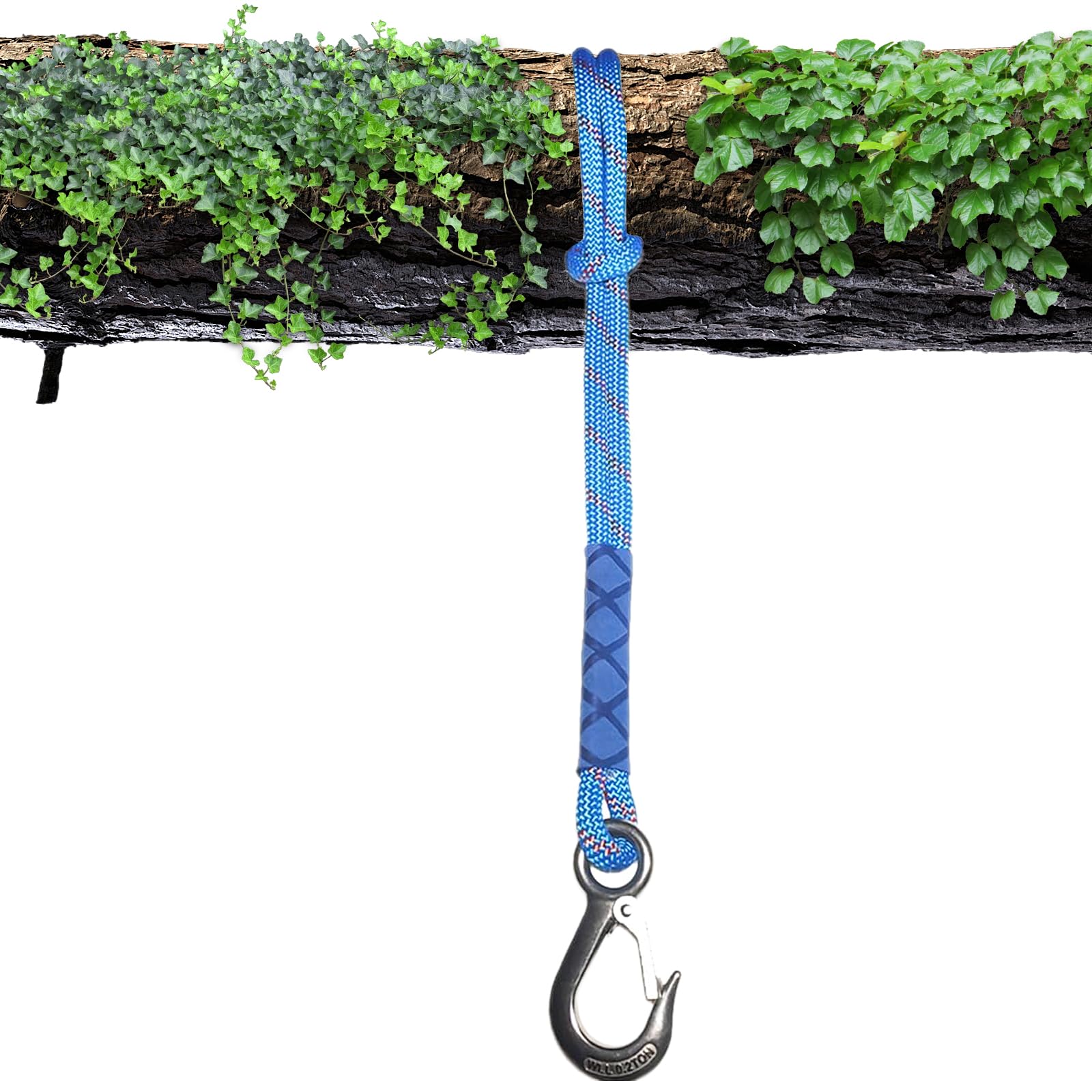 LUPATDY Garden Swing Tree Straps 100cm, Hanging Swing Rope with Hooks (Holds 200 kg), Suspension Mounting Set for Outdoor Playground, 10 mm Diameter