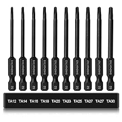 S2 Steel Triangle Drill Bit Set - 10 Pcs, Sizes