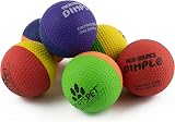 SPORTSPET High Bounce Natural Rubber Dog Balls 61mm 6 Pack Dimple
