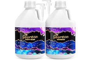 Bsrezn 1 Gallon Epoxy Resin Kit with Pumps, Mix 1:1 Epoxy for Art, Crafts, Wood, and Resin Molds (64 Oz x 2)