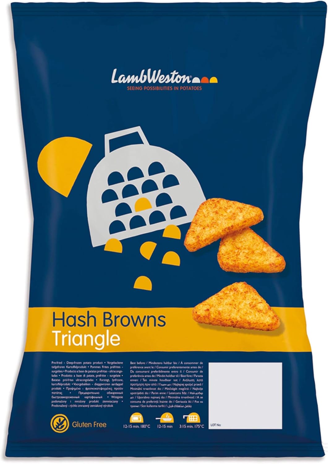 Lamb Weston Frozen Triangle Hash Browns 10x1kg Amazon Co Uk Grocery