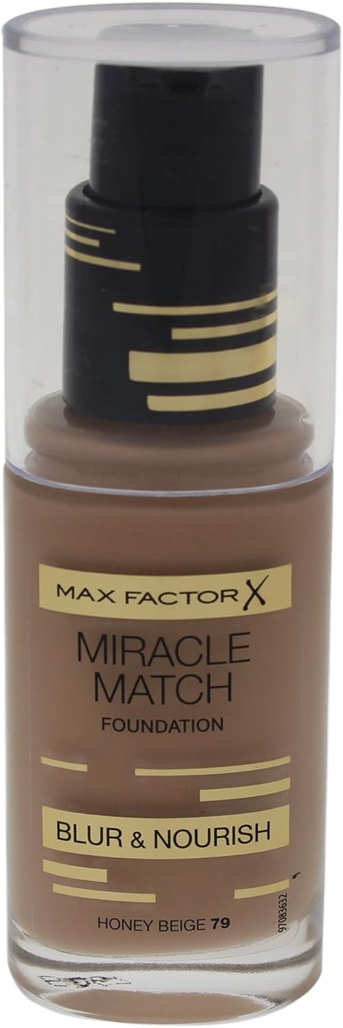Miracle Match Foundation by Max Factor 79 Honey Beige 30ml, 30 ml (Pack of 1)