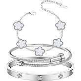 Jade cabbage Gold Bracelets for Women 18K Gold Plated Love Friendship Bracelet With Cubic Zirconia Cuff Bangle Jewelry Set Witness the Gift of Love