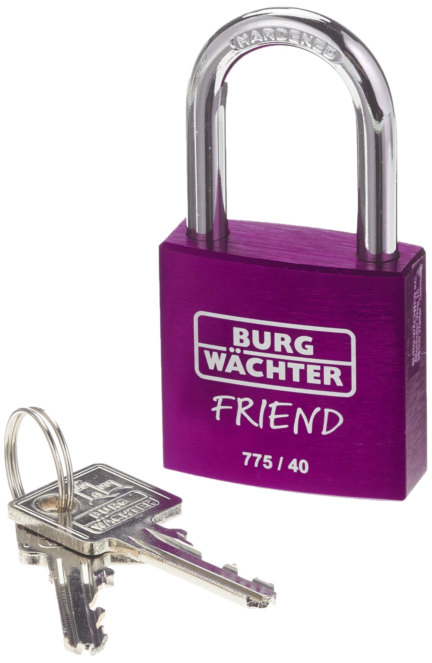 BURG-WÄCHTER Cylinder Padlock 775 40 Friend 35 Green, Aluminium, Purple