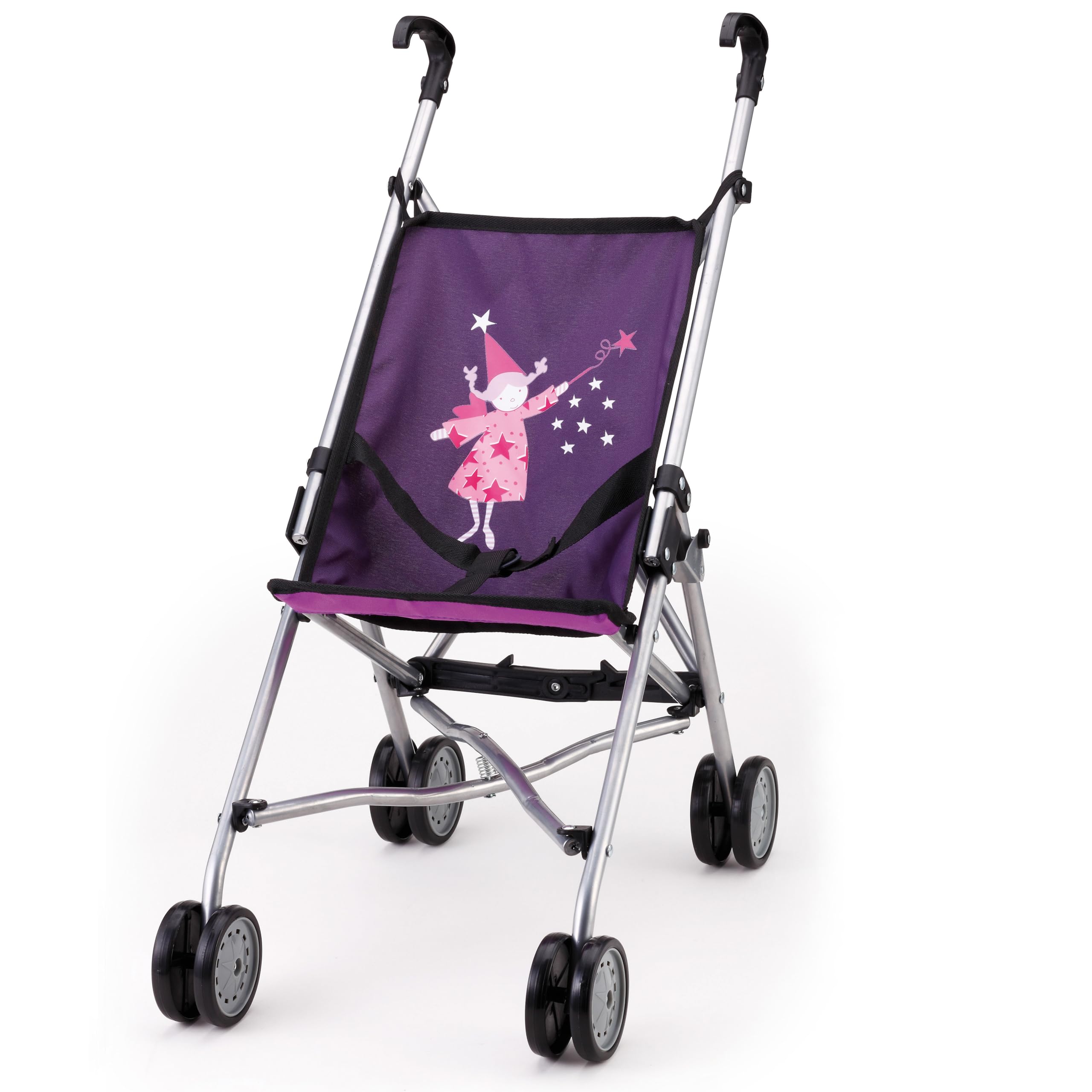 Bayer Design 30112AA Dolls pushchair, stroller, foldable, double wheels, security belt