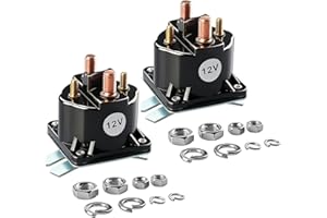 RETEPIF Dump Trailer Solenoid-Dump Trailer Parts for Intermittent Duty Solenoid Relay for SAZ4201GJ 7522 SAZ-4201ER 070009 190107 KTI Unit 391-2-C (12 V 4 Terminal 100 Amp) (2)