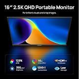 ARZOPA 16-inch 2.5K Portable Monitor 2560x1600 USB-C HDMI 16:10 HDR 350nits view 2