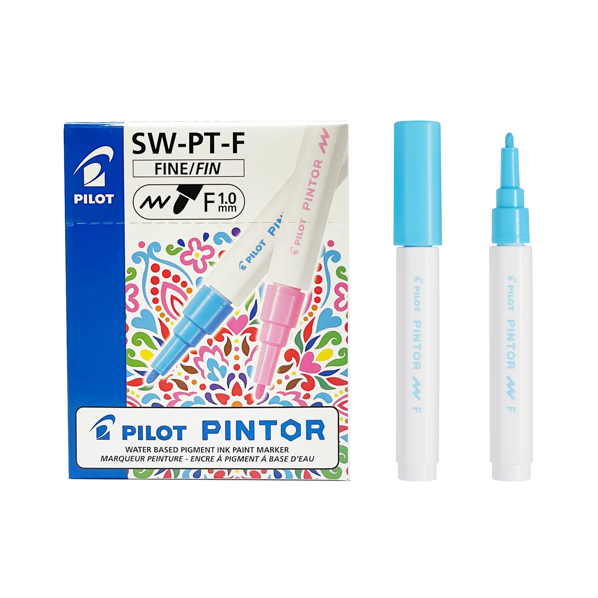 Pilot Pintor Fine Line Bullet Paint Marker 2.9mm Tip- Pastel Blue (Pack of 6)