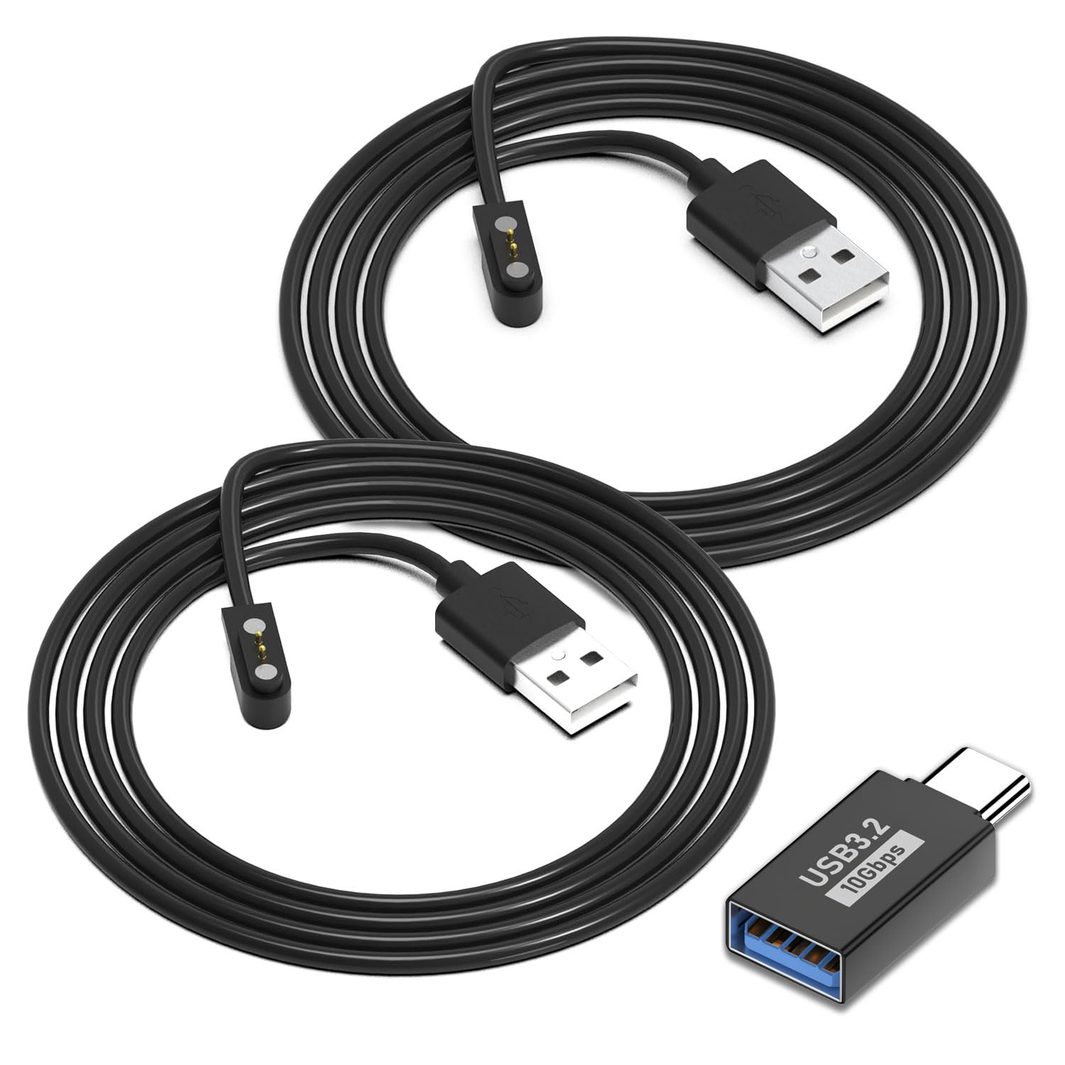 Photo 1 of [2-Pack] VeryFit Smart Watch Charger, Magnetic Charging Cable for Veryfit Smart Watch IDW28 IDW26 IDW25 IDW23 IDW21 IDW20 IDW19 IDW17 IDW16 IDW15 IDW13, ID207, ID208 Plus, ID205L, ID206, ID208BT