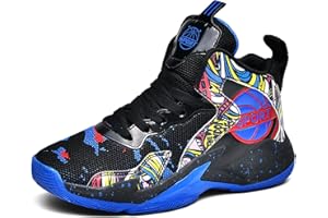 Huogra Boys Basketball Shoes Kids Basketball Sneakers Breathable Tennis Shoes for Boys Girls