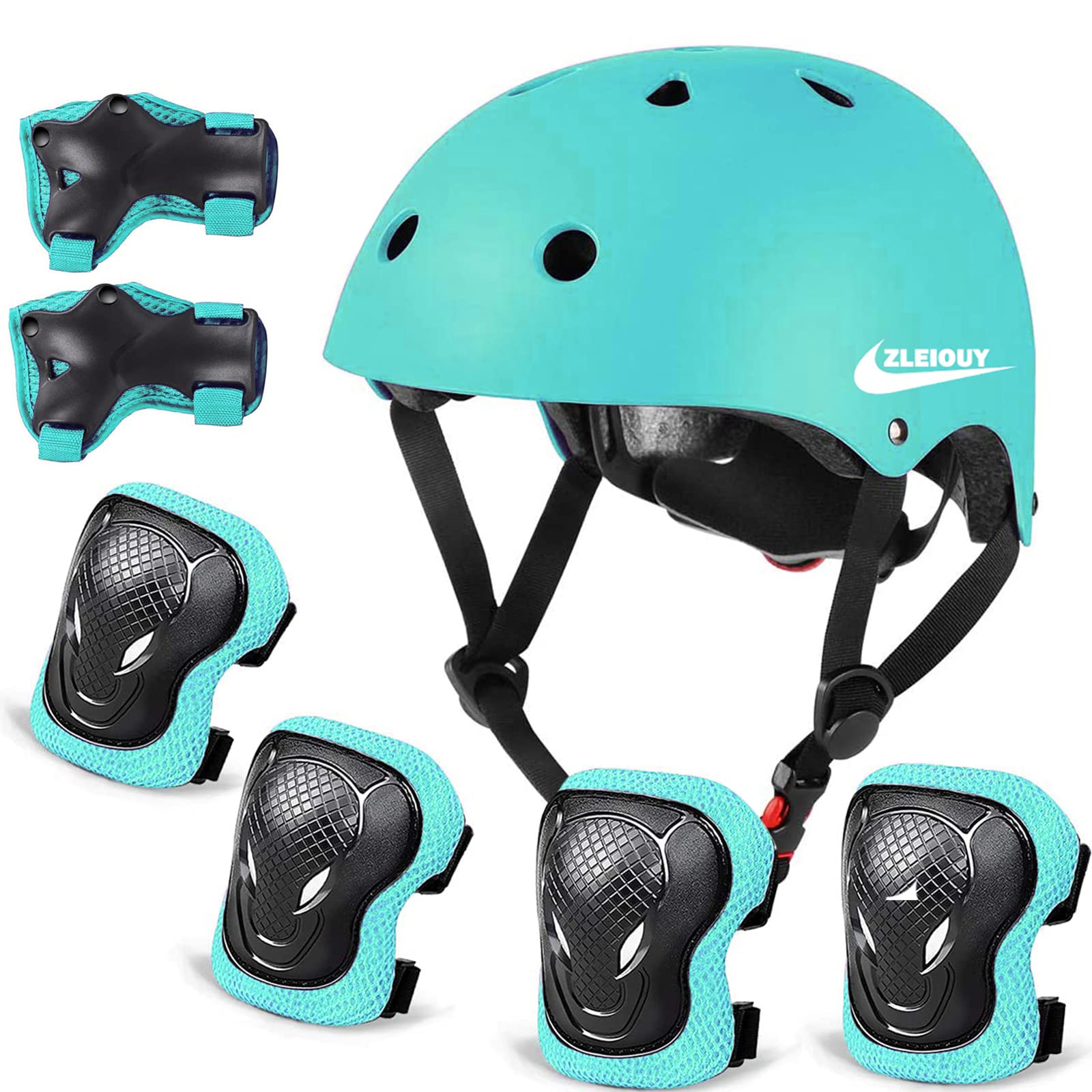 Photo 1 of Adjustable Helmet for Ages 5-16 Kids Toddler Boys Girls Youth,Protective Gear with Elbow Knee Wrist Pads for Multi-Sports Skateboarding Bike Riding Scooter Inline skatings Longboard Roller Skate