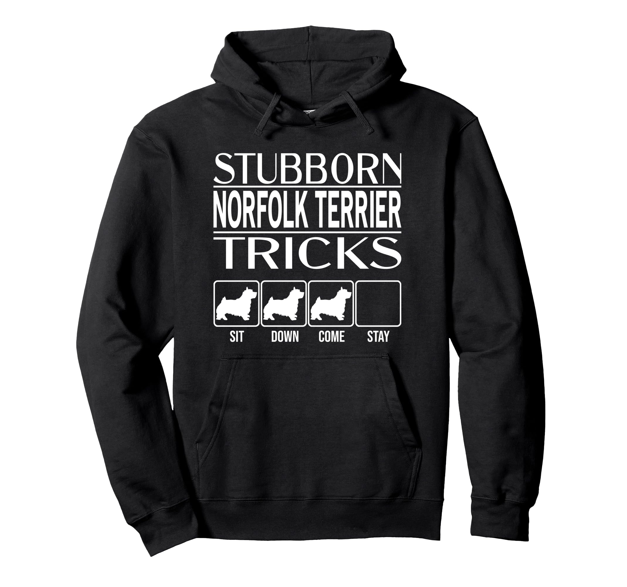 Stubborn Dog Tricks, funny dog gift, Funny Norfolk Terrier Pullover Hoodie
