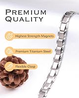 Jeracol Titanium Steel Magnetic Bracelet for Men Adjustable 22cm Box Tool view 3