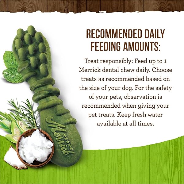 MERRICK FRESH KISSES NATURAL DENTAL CHEWS INFUSED WITH COCONUT AND BOTANICAL OILS FOR SMALL DOGS 15-25 LBS – 36 CT. BOX