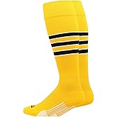 MadSportsStuff Dugout Striped Baseball Socks | Youth & Adult Over the Calf | Made in the USA