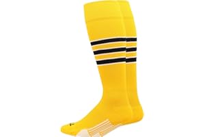 MadSportsStuff Dugout Striped Baseball Socks Softball Youth and Adult for Boys Girls Men Women Over the Calf Length