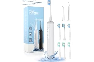 UNINGOPI Electric Toothbrush with Water flosser, 3 in 1 Teeth Cleaning Kit with 7 Modes, Electric Toothbrush and flosser Combofor Adults, Water Flosser Portable for Travel and Home (White)