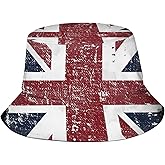 Union Jack Bucket Hat for Men Women Fashion Outdoor British Flag Sun Hat Packable Hat Caps