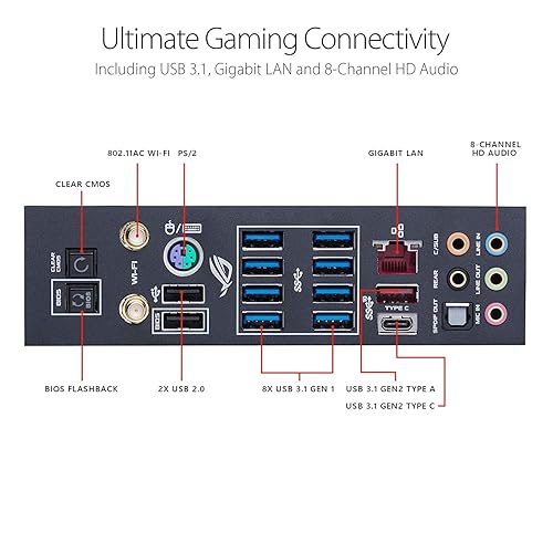 ASUS ROG Crosshair VII Hero (Wi-Fi) AMD Ryzen AM4 DDR4 USB