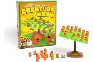 WHAT DO YOU MEME? Creature Crash by Relatable, The Capybara Balancing Game, Family Game Night, Great Stocking Stuffer for Kids, Includes 49 Capybaras, 1 Balancing Board, 1 Pillar Base, & Die