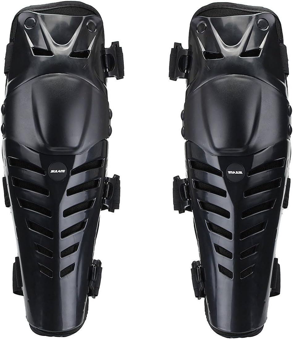 Motorcycle Knee Pads , JELEGAN Professional Motorbike Knee Protector Flexible Breathable Adjustable for Motocross Bicycle Skate Skateboard Knee shin protection Adult 1 Pair