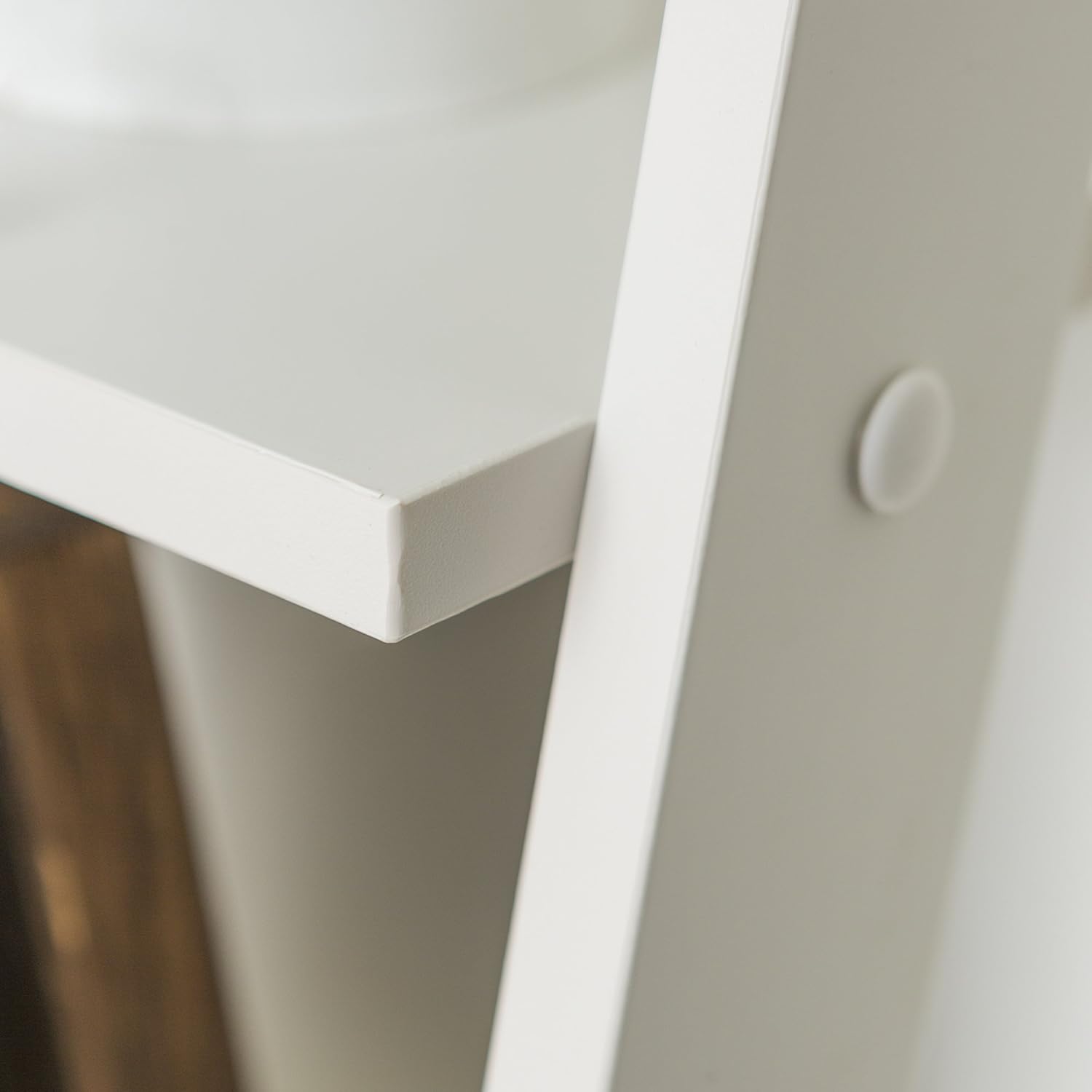 Walker Edison 4 Shelf Simple Modern Wood Ladder BookcaseTall Bookshelf Storage Home Office White55 Inch: Furniture & Decor