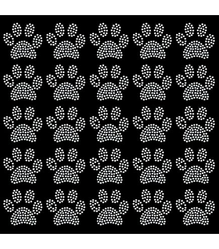 thumbnail image 2 of Red Dog Paw Print Patches – Embroidered Iron-On/Sew-On – 5/8 Inch – Lot Of 12 2 of 4