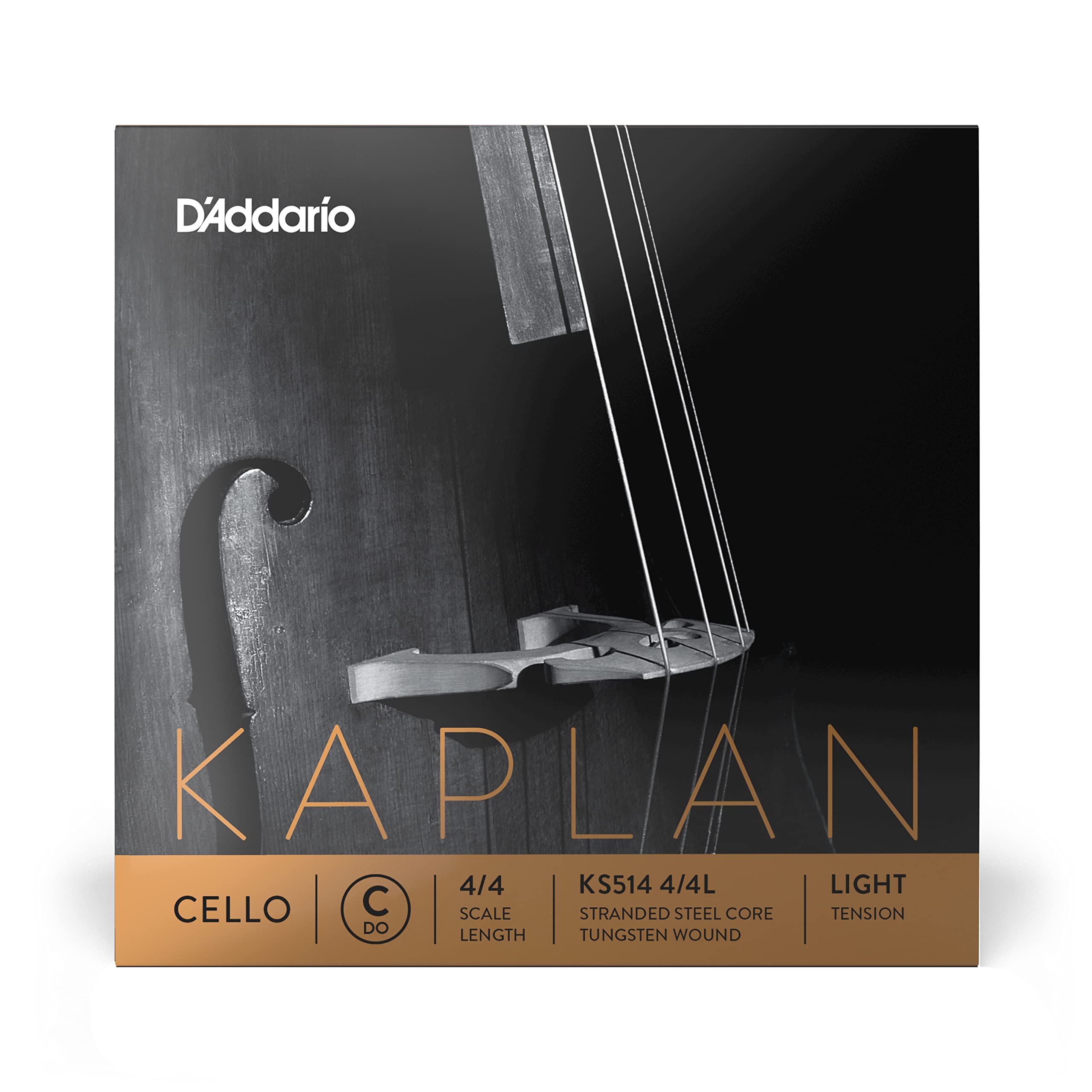 D'Addario Kaplan Cello String - Single C String - KS514 4/4L - Cello Strings - 4/4 Scale, Light Tension