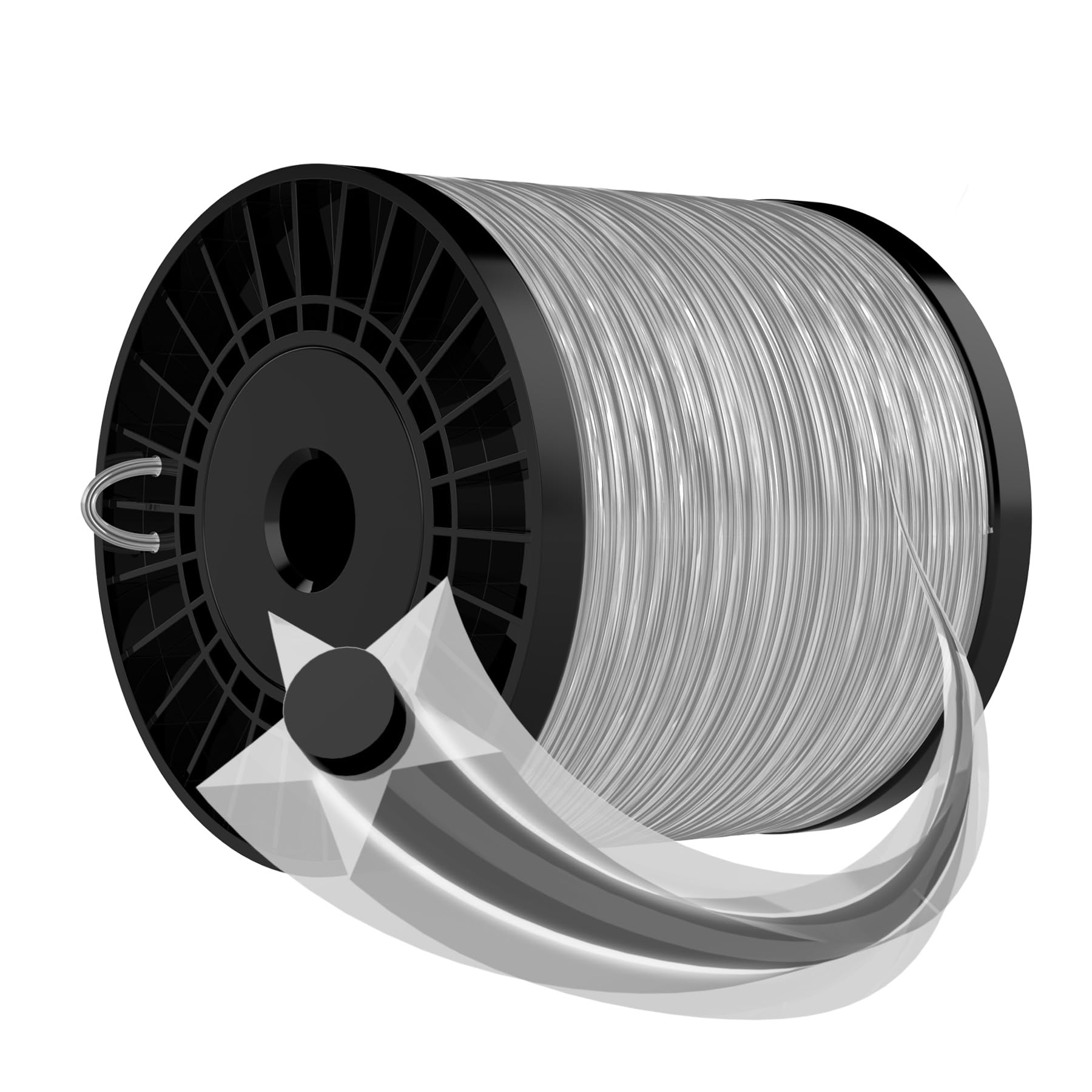Forever Speed Grass Trimmer Line 2.4mm*100m Dark Grey Star Universal Strimmer Wire 100m Replacement Trimmer Line Nylon Strimmer Cord Heavy Duty