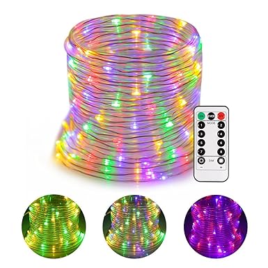 GreenClick 14m 120 LEDs RGB Lichterschlauch 8 Modi Fernbedienbar Wasserdicht IP68 LED Strip LED Lichterkette Schlauch Innen/A