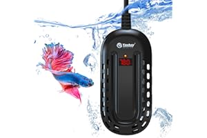 Yaubay 150W Aquarium Heater, Submersible Fish Tank Heater with LED Digital Temperature Display, Fast Heating Thermostat Controller of 78℉ for 18-30 Gallon Betta Freshwater Saltwater Tanks